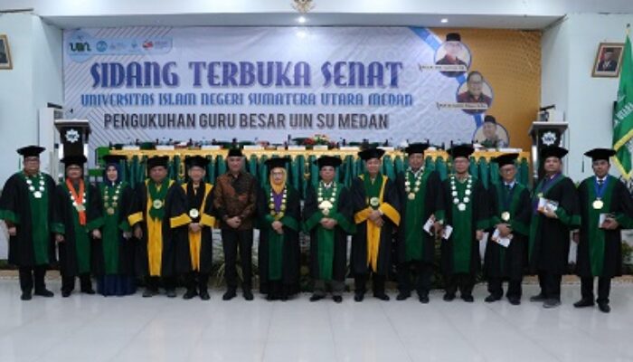 UINSU KukuhkanTiga Guru Besar