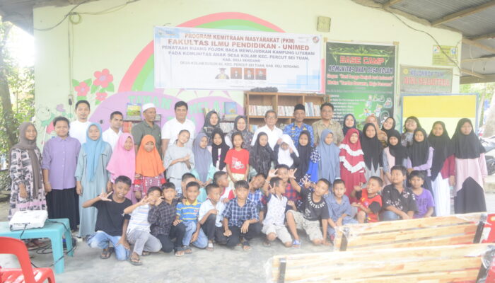 LPPM Unimed Wujudkan Kampung Literasi Anak Desa Kolam
