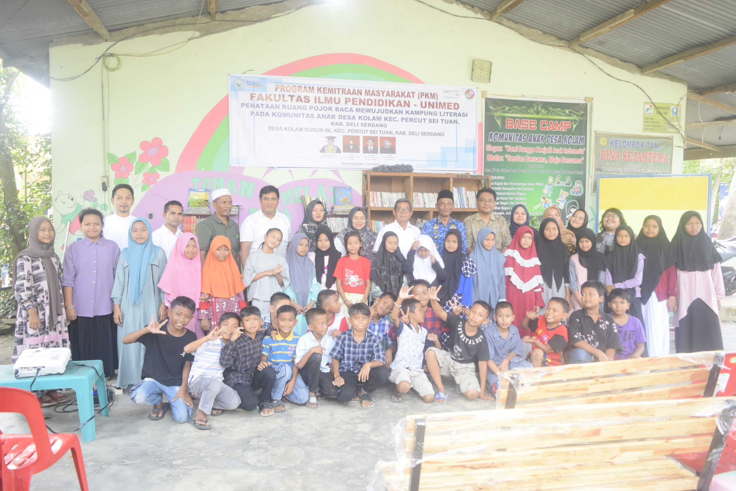 LPPM Unimed Wujudkan Kampung Literasi Anak Desa Kolam