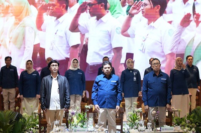 DIREKTUR Utama BPJS Kesehatan Ghufron Mukti dalam kegiatan Public Expose Laporan Pengelolaan Program - Laporan Keuangan (LPP-LK) BPJS Kesehatan tahun 2022, Selasa (18/7). Waspada/Ist