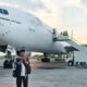 PIMPINAN Kloter 17 Debarkasi Medan, Dr H Hayatsyah setibanya di Bandara KNIA dari Tanah Suci. Waspada/ist