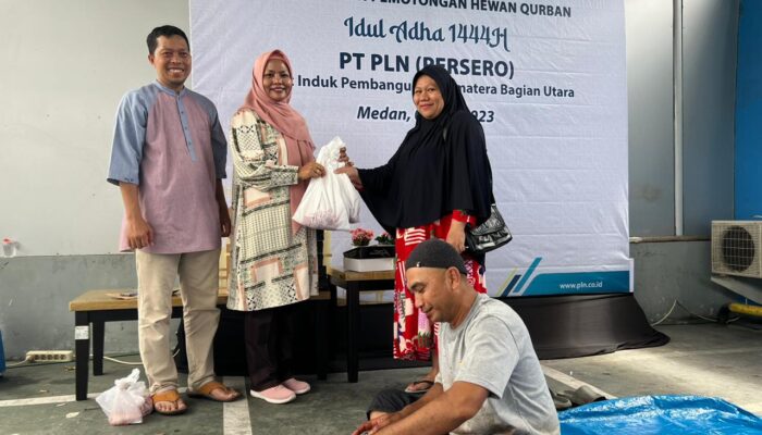 PLN UIP SBU Gelar Aksi Tebar Daging Kurban Idul Adha, Sembelih 21 Ekor Sapi Dan Kambing