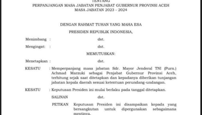 Beredar Surat Perpanjangan Jabatan Achmad Marzuki Di WAG