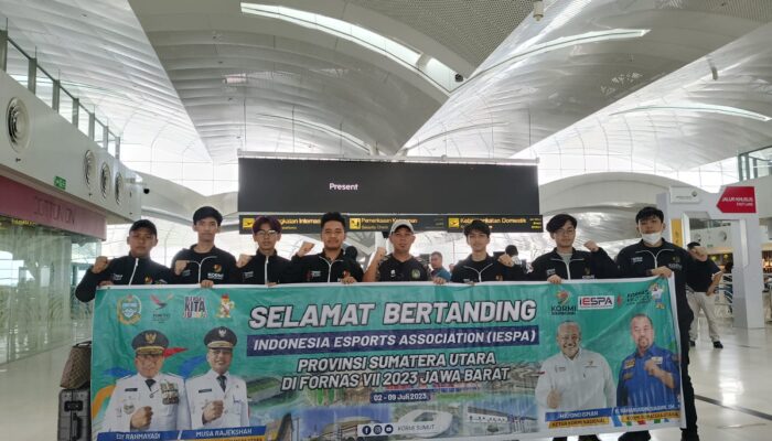 Berangkat Ke Jabar, Kontingen IESPA Sumut Optimis Raih Medali Emas