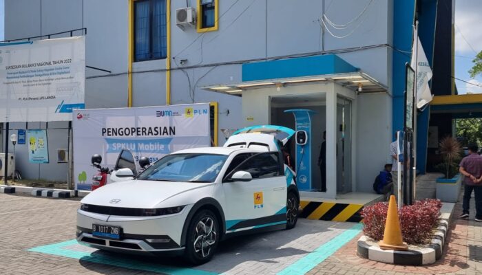 PLN UP3 Langsa Resmikan SPKLU Dan Test Drive Mobil Listrik