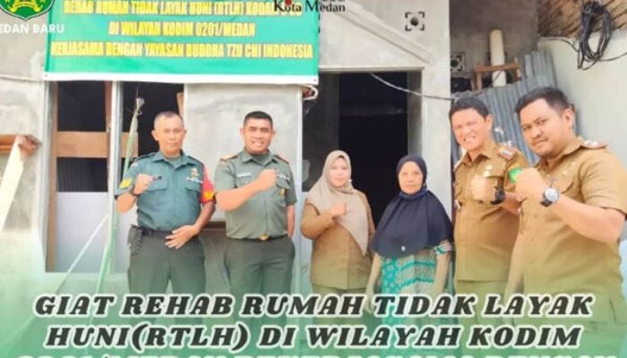 Tidak Layak Huni, Camat Medan Baru Rehab Rumah Warga