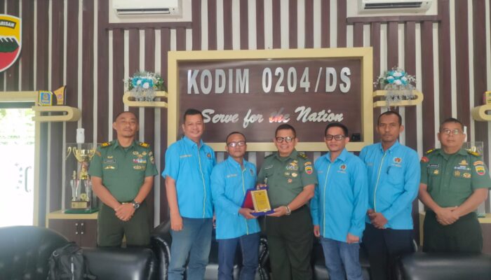 Pererat Kemitraan, PWI Sergai Silaturahmi Dengan Dandim 0204/DS