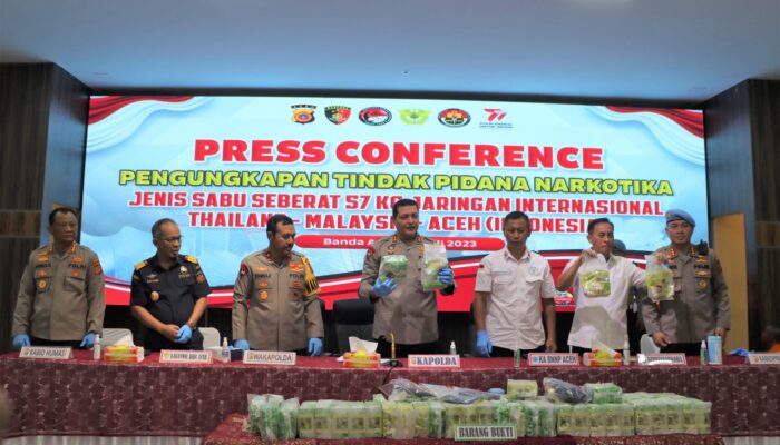 Ditresnarkoba Polda Aceh Bongkar Kasus Narkotika Jaringan Internasional