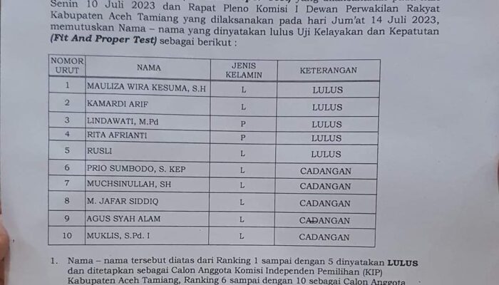 Oknum ASN Diduga Terlibat Penerbitan Surat Pengumuman Pansel KIP Tamiang