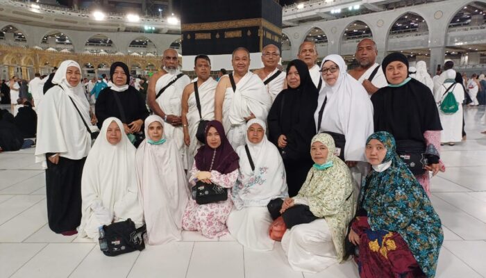 Jemaah haji KBIH Pemprovsu Tawaf Perpisahan Dengan Ka’bah Diiringi Tetesan Air Mata