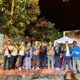 Senyum kegembiraan PLN berhasil mensukseskan gelaran PRSU ke 49 tahun 2023 saat foto bersama General Manager PLN UID Sumatera Utara Awaluddin Hafid (mengenakan jaket hitam) bersama Petugas pelayanan teknik dan PLN ULP Sunggal, Senin (17/7) malam.