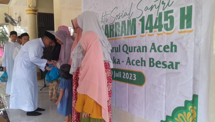 Peringati Tahun Baru Islam Dan MOS, Dayah DQA Bagikan Sembako