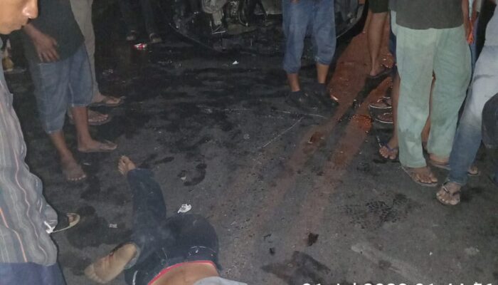 Laga Kambing Dengan Mobil, Pengendara Sepedamotor Tewas Di Medan Labuhan