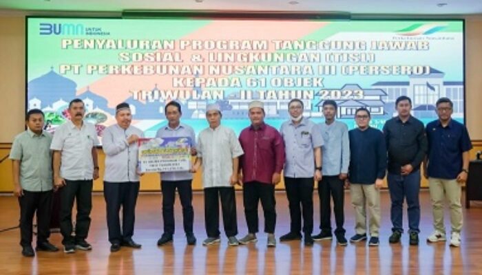 PTPN III Salurkan TJSL Triwulan II Dan Semester I 2023