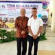 Foto kenangan wartawan Waspada Kota Tebingtinggi, Tian Brahmana bersama Alm Ir H Umar Zunaidi Hasibuan, MM ketika masih menjabat sebagi Wali Kota Tebingtinggi. Waspada/Dok Kristian Brahmana