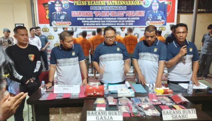Polres T.Balai Ringkus Killer Dan Lima Belas Pengedar Narkoba