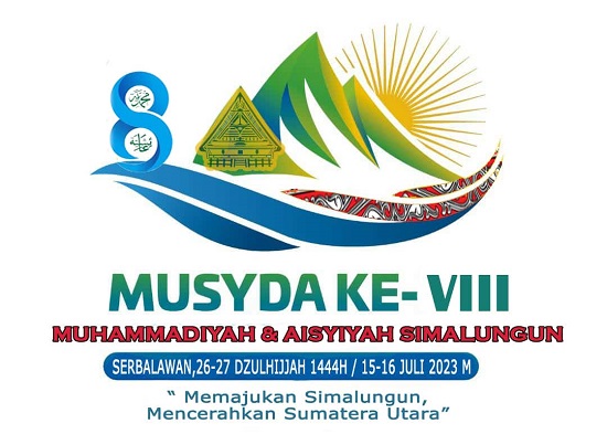 Logo Musyda ke-8 Muhammadiyah dan Aisyiyah Kabupaten Simalungun, 15 - 16 Juli 2023. Waspada/Ist