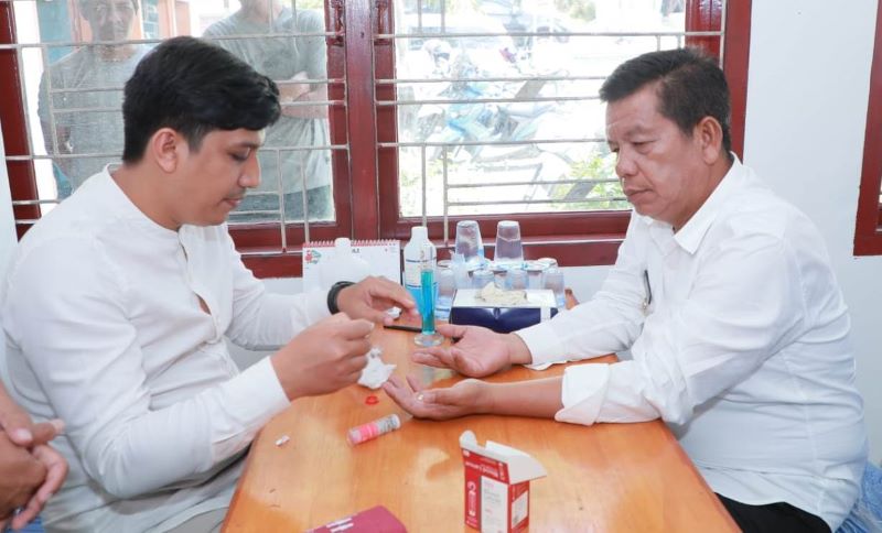 Radiapoh H Sinaga Warga Pertama Pendonor Darah Di UDD PMI Simalungun