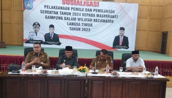 Ratusan Aparatur Gampong Ikuti Sosialisasi Pemilu Serentak