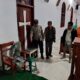 Petugas Polres Taput olah tempat kejadian perkara (TKP) kasus pencurian inventaris gereja di Kecamatan Siborongborong. Waspada/ist