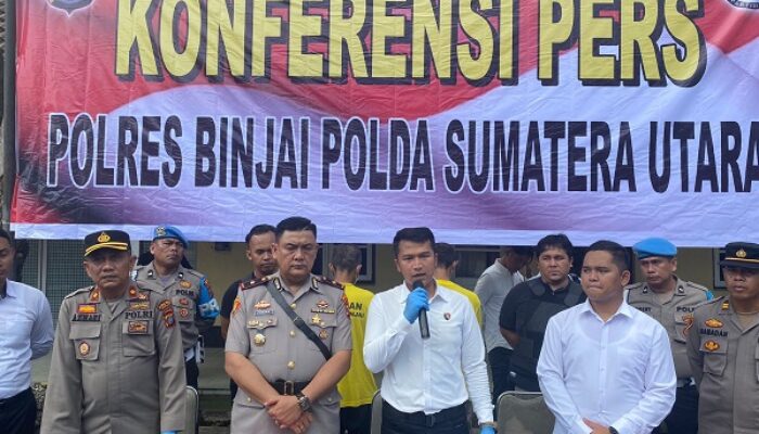 Polres Binjai Amankan Dua Tersangka Pembunuhan