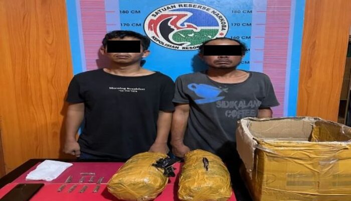 Polisi Tangkap 2 Pria Antar Ganja Ke Loket ALS