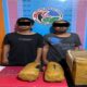 Dua pria diamankan mengantar paket diduga berisi ganja diantarkan ke loket ALS di Panyabungan. Waspada/Ist