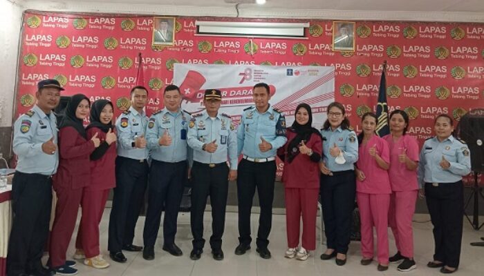 Lapas Tebing Tinggi Laksanakan Donor Darah Meriahkan HDKD Ke-78