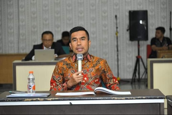 Wabub Samsul Tanjung berikan arahan pada pelatihan kepemimpinan tingkat II angkatan IX di kantor BPSDM Pemprovsu, Rabu (26/7). Waspada/dok.diskominfo Labura