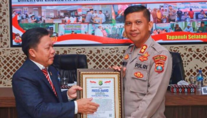 Kapolres Tapsel Terima Presisi Award Dari LEMKAPI