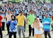 Gebyar Sekolah Sehat, Disdik Simalungun Gelar Senam Massal Pelajar