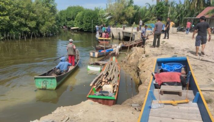 Warga Tangkap Ratusan Batang Mangrove Dan Tiga Boat