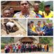 Kolase peletakan batu pertama pembangunan Gereja GKPI Aek Bolon yang merupakan bantuan Kapolres Toba, AKBP Taufiq Hidayat Thayep, SIK berkolaborasi dengan Rutan Kelas IIB Balige, Sabtu (29/7). Waspada/Ramsiana Gultom