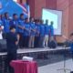 KETUA DPW PAN Sumut H.Syah Afandin saat membacakan ikrar janji dan memberikan sambutan pada pelantikan DPC dan DPRt PAN se Kabupaten Batubara. Waspada/Iwan Has
