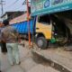 Kondisi ruko yang ditabrak truk bermuatan kernel sawit di Jalan KL Yos Sudarso, Kel Rantau Laban, Kec Rambutan, Kota Tebingtinggi. Waspada/Ist