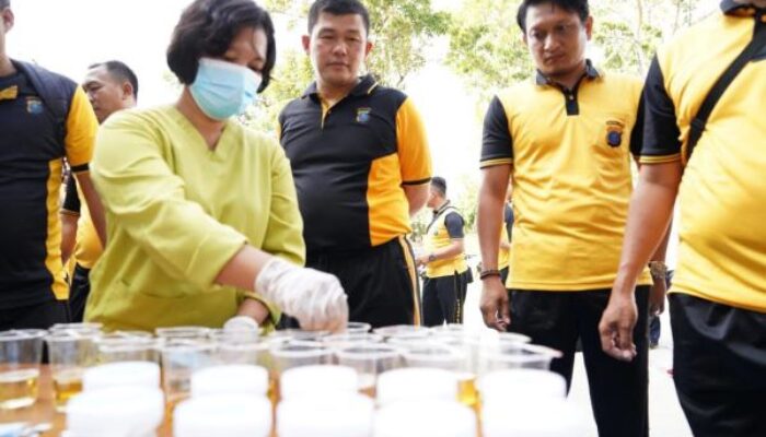 130 Personel Polres Simalungun Tes Urine Mendadak, Ini Hasilnya