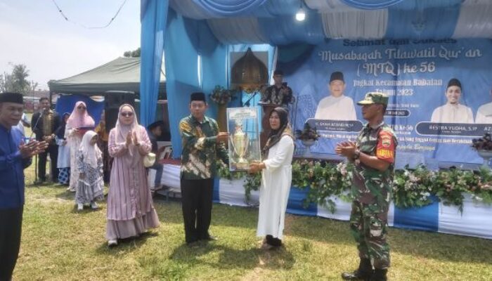 Kepala KUA Babalan Tutup MTQ Ke-56 Kecamatan 