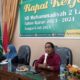 Dekan Tarbiyah dan Ilmu Keguruan (FTIK) IAIN Langsa Dr. Amiruddin Yahya Azzawiy, MA ketika menjadi nara sumber pada acara Rapat Kerja (Raker) SD Muhammadiyah 2 Langsa di Aula Vitra Convation Langsa, Kamis (6/7). Waspada/dede