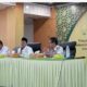 KETUA Panitia Penyelenggara Ibadah Haji Debarkasi Medan 1444H/2023 H. Ahmad Qosbi, S.Ag, MM saat rapat berlangsung. Waspada/ist