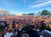 Ribuan Massa Hanura Senam Pagi Bersama Ketum DPP Hanura Osman Sapta Odang