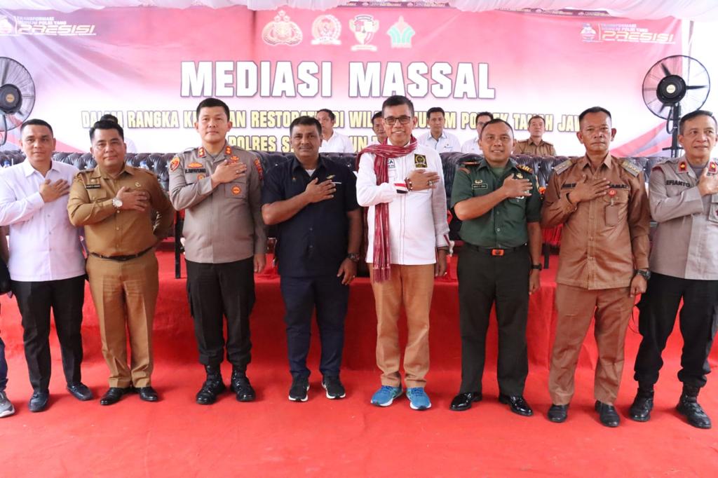 Kapolres Simalungun Pimpin Restorative Justice Massal, Selesaikan 64 Perkara