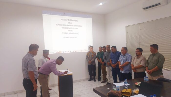 Penandatanganan Kerja Sama Kemitraan 600 Ha Singkuang I