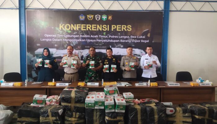 Bea Cukai Langsa Tangkap Cukong Penyelundup Barang Impor llegal