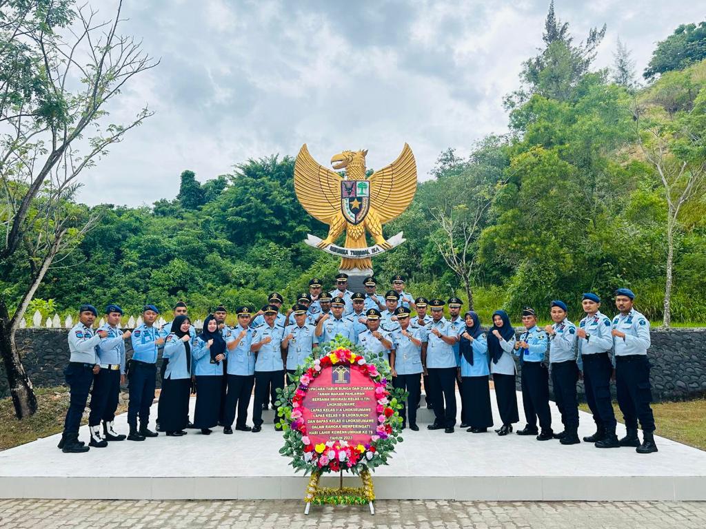 Lapas Lhokseumawe Tabur Bunga HUT Ke-78 Kemenkumham RI