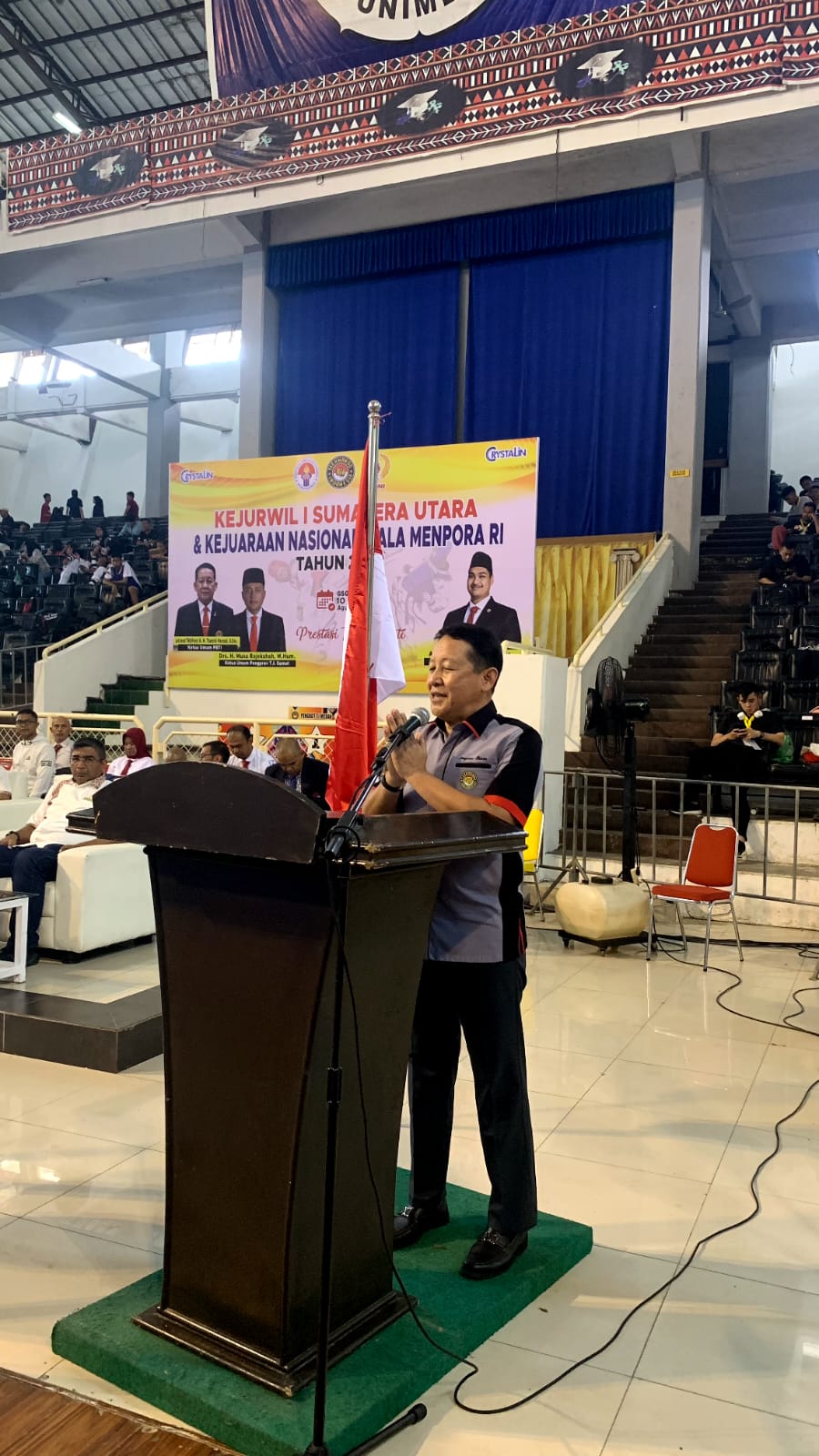 Letjend TNI (Purn) HM Thamrin, S.Sos Buka Kejurnas Wilayah 1 Dan Open Turnamen Taekwondo Sumatera 2023 Di Medan