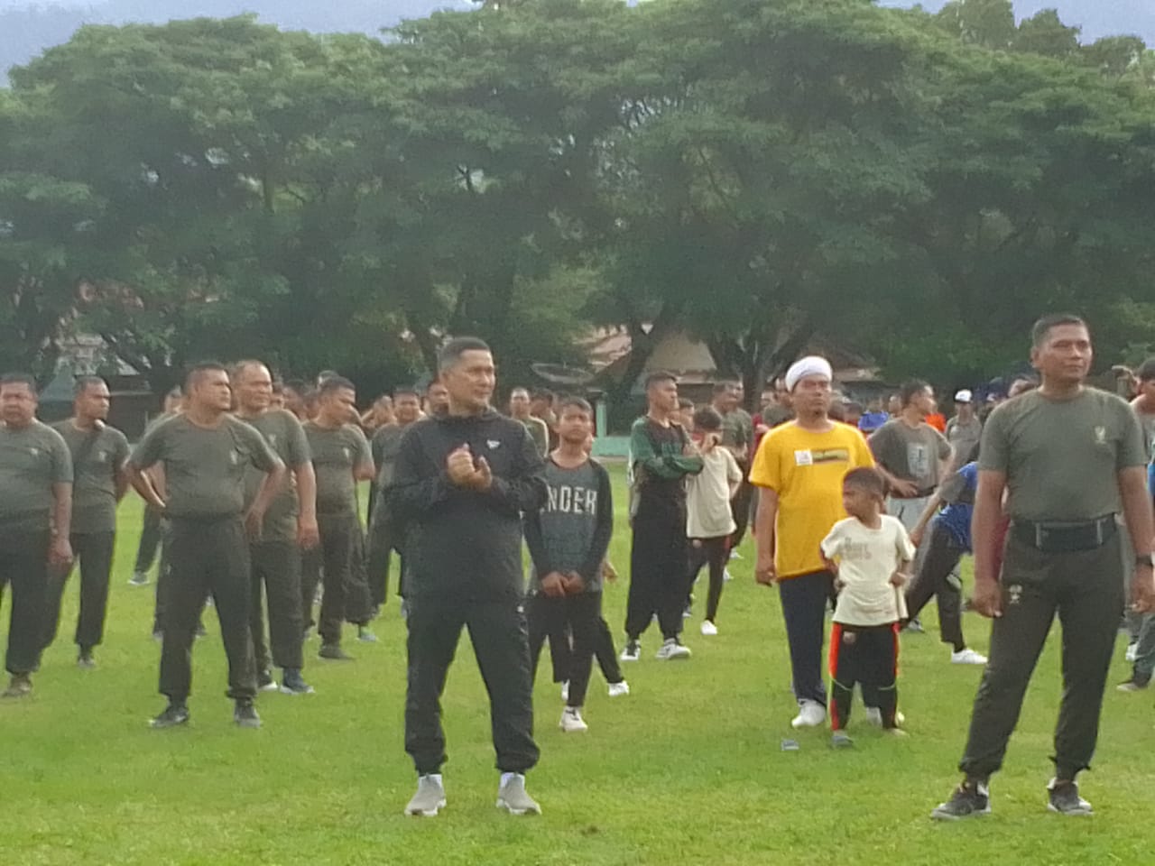 Sambut HUT RI, Pemkab Agara Gelar Olahraga Senam Pagi