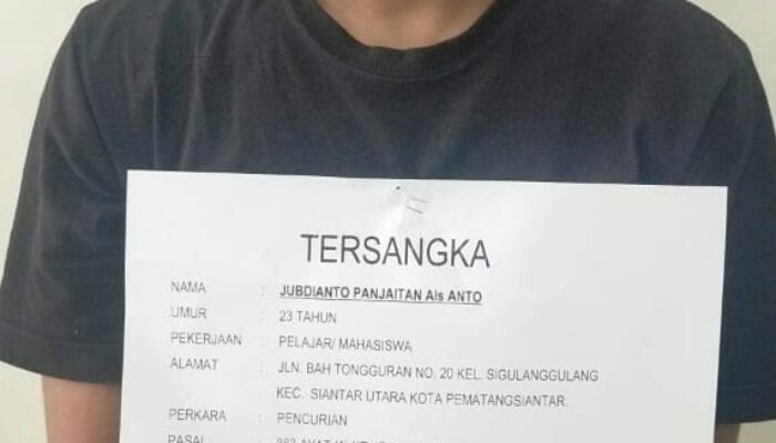 Polres P. Siantar Ungkap Kasus Pencurian Di SPBU