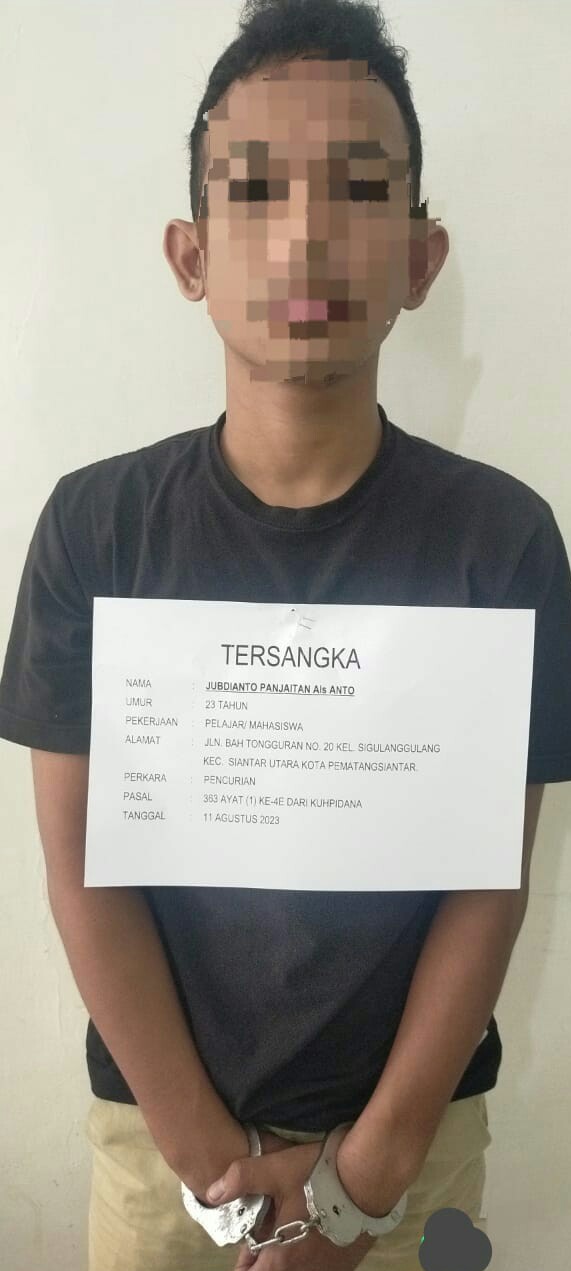 Polres P. Siantar Ungkap Kasus Pencurian Di SPBU