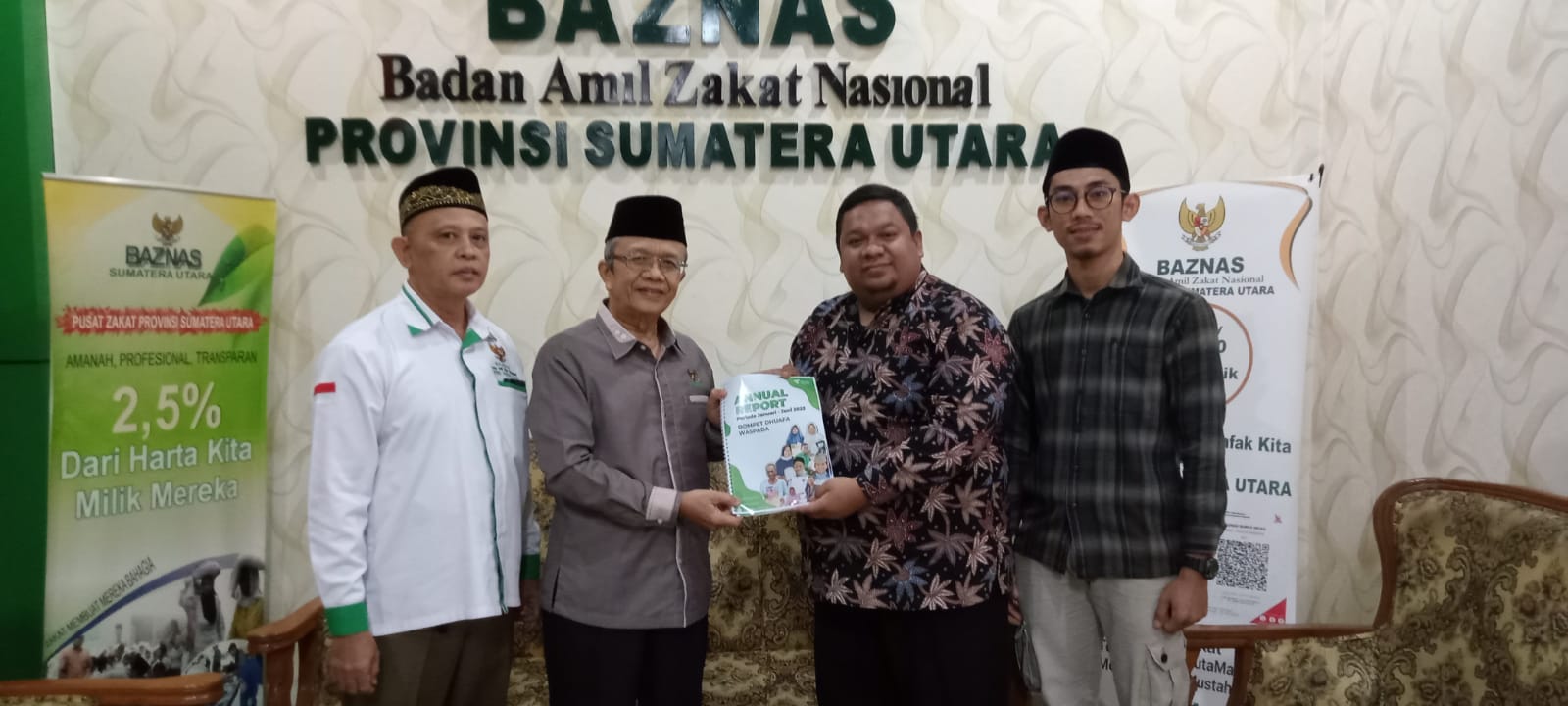 DD Waspada Serahkan Laporan Semester 1 2023 Ke Baznas Sumut Capaian 71.667 PM