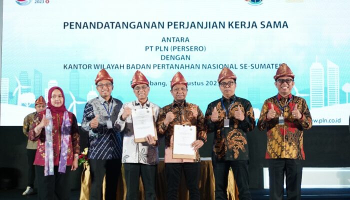 PLN UID Sumut Teken Perjanjian Kerja Sama Dengan Badan Pertanahan Nasional